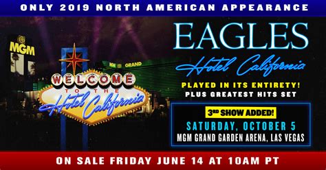eagles vegas mgm|Eagles returning to Las Vegas during tour .